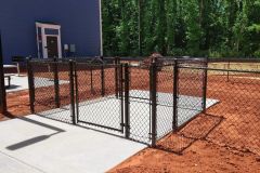 black-chain-link-fence